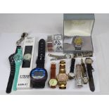 VINTAGE 9CT GOLD CASED WRISTWATCHES (2), various other lady's and gent's wristwatches and an