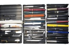 VINTAGE PENS COLLECTION - 25 plus items including two duofolds and a duofold special 'Lucky Curve'