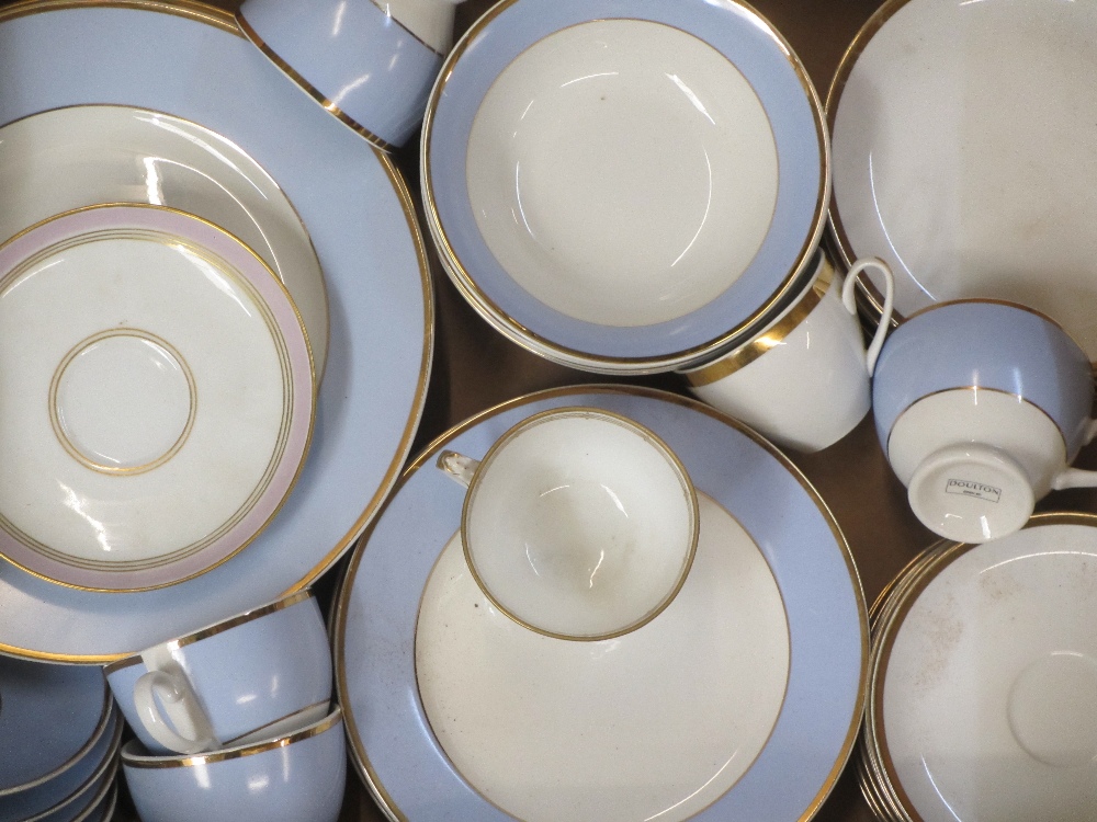 DOULTON, WEDGWOOD & OTHER GILT BANDED TEA & DINNERWARE - mainly white, some with blue banding, - Image 3 of 3