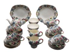 ROYAL CAULDON TEAWARE - 40 plus pieces including two teapots and covers