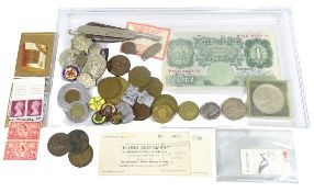 BRITISH CURRENCY, railwayana, Boy's Brigade, Girl Guides, Butlins badges, ETC. Items include a