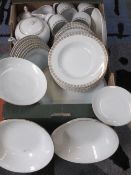 SIXTIES STYLE GILT EDGED TEA & DINNER WARE - mixed makers, 40 plus pieces