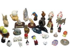 SPIRITS & SPIRIT FIGURINES, a parcel of mixed, a Poole pottery dolphin, Royal Doulton Kingfisher and