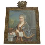 18TH CENTURY PORTRAIT MINIATURE OF CATHERINE II (Catherine the Great) Empress of Russia, painted