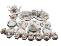 JOHNSON BROTHERS & OTHER FRESH FRUIT TEA & DINNERWARE - 40 pieces approximately