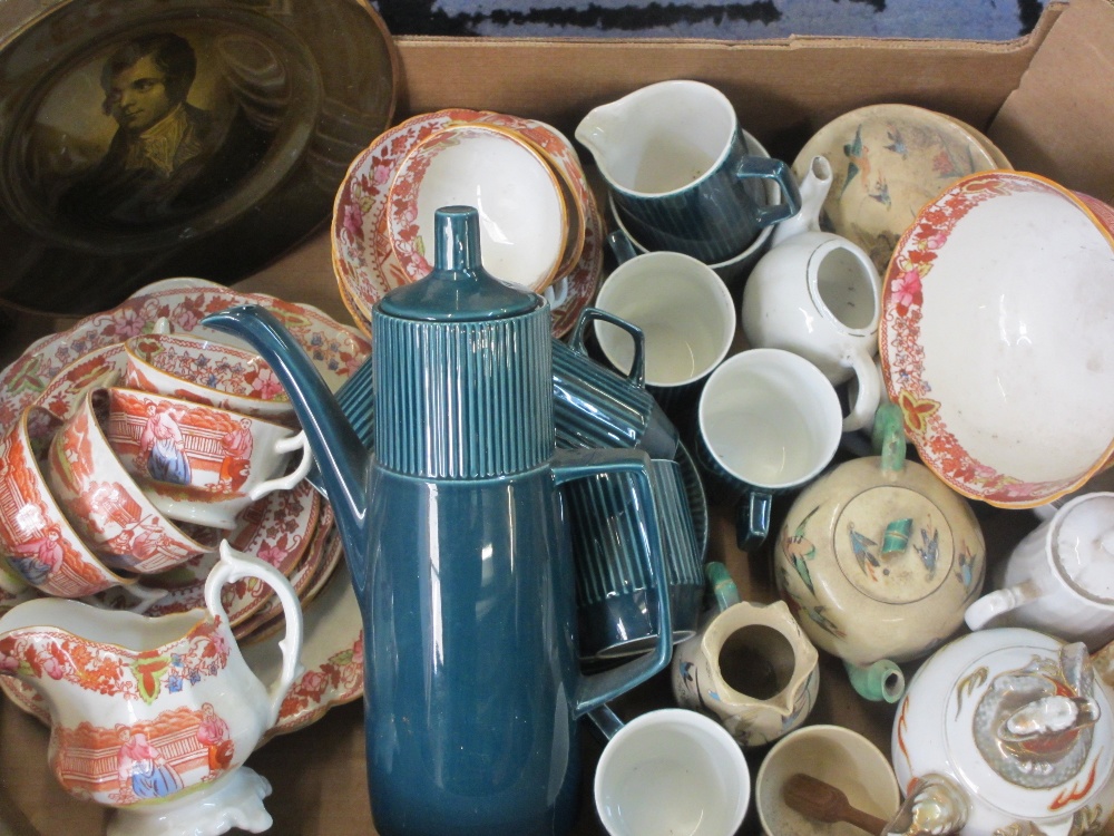 VICTORIAN & LATER TEA, COFFEE WARE & COLLECTABLE TEAPOTS ETC to include a Japanese Satsuma style - Image 3 of 3
