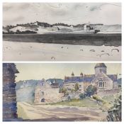 GWYNETH RYDER watercolour - Penmon Priory, signed and entitled, 20 x 28cms and believed by GWYNETH