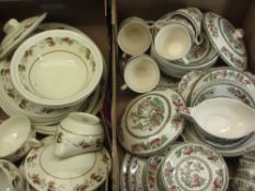 STYLISH GRINDLEY DINNER WARE - approximately 30 pieces, and, Johnson Brothers' Indian Tree dinner