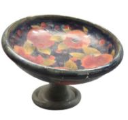 MOORCROFT POMEGRANATE FRUIT COMPORT - on tudric beaten pewter stand, No 01312 (rather worse for