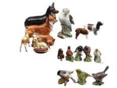 BESWICK ANIMALS - an excellent collection including a dog 'Black Prince' - large Welsh Corgi, a