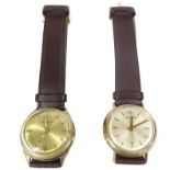 VINTAGE BULOVA ACCUTRON 10CT GOLD FILLED GENT'S QUARTZ WRISTWATCHES (2) - both have tuning fork