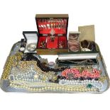 9CT, SILVER, COSTUME VICTORIAN & LATER JEWELLERY, WATCHES ETC - to include Victorian 9ct gold