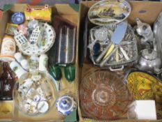 ART VASE & OTHER GLASSWARE to include some Pyrex items, mixed other collectables and metalware,