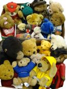 TY BEANIES, COLLECTOR'S TEDDY BEARS & OTHER ANIMALS - a good mixed quantity in two boxes