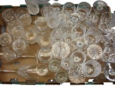 CUT & OTHER DRINKING GLASSWARE - mostly with near matching design, approximately 40 pieces
