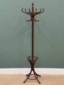 REPRODUCTION BENTWOOD HAT & COAT STAND, 183cms H, 54cms diameter