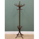 REPRODUCTION BENTWOOD HAT & COAT STAND, 183cms H, 54cms diameter