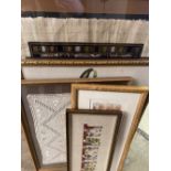 ASSORTMENT OF FRAMED SILKS, TAPESTRIES & WOOLWORKS (7)