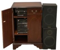 PIONEER STACKING STEREO SYSTEM and a Phillips CD604 player within a reproduction cabinet with