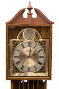 TEMPUS FUGIT MAXIM QUARTZ LONGCASE CLOCK, 175cms H, 35cms W, 21cms D