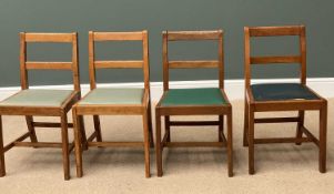 MID-CENTURY TYPE CHAIRS (4) with vinyl seats