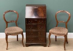 REPRODUCTION LADY'S BUREAU with drop front and four drawers, on bracket feet, 100cms H, 51cms W,