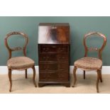 REPRODUCTION LADY'S BUREAU with drop front and four drawers, on bracket feet, 100cms H, 51cms W,