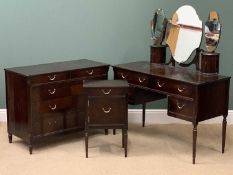 BEDROOM FURNITURE BY 'STRONGBOW' - dressing table, 139cms H, 114cms W, 52cms D, two over three