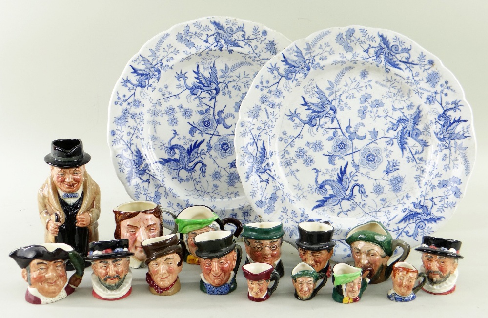 COLLECTION OF SMALL ROYAL DOULTON CHARACTER JUGS, including Winston Churchill (15)