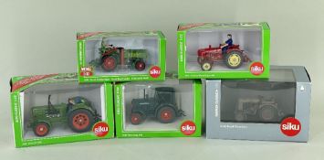 FIVE SIKU FARMER CLASSIC TRACTOR 1:32 SCALE MODELS, comprising 3461 Porsche Diesel Super 308, 3476