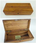 MARITIME INTEREST: William IV souvenir fruitwood glove box fashioned from timbers from the wreck