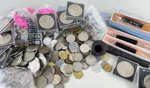 ASSORTED COINS & COLLECTABLES comprising 20th century GB coins including crowns, half pennies,