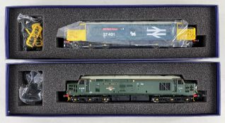 TWO VITRAINS 00 GAUGE BR LOCOMOTIVES, comprising diesel electric Castell Caephilly 37411 limited