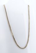 9CT GOLD BOX LINK CHAIN, 52cms long, 10.1gms Provenance: deceased estate Ceredigion, consigned via