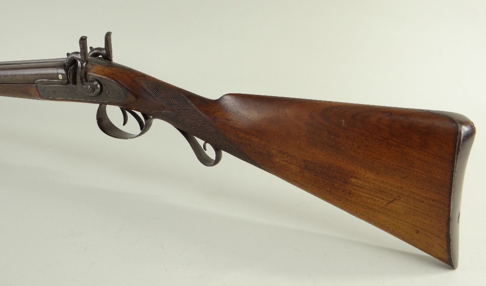 DOUBLE-BARELLED PERCUSSION SPORTING GUN, 18mm calibre, ramrod, mid-19th Century, by W. Roberts & Co, - Image 14 of 28