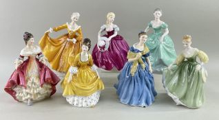 ASSORTED BONE CHINA FIGURINES, comprising 2 Coalport 'Ladies of Fashion'; Royal Doulton HN2307