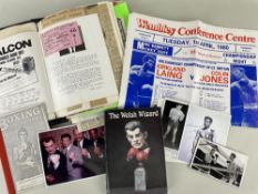 HOWARD WINSTONE & EDDIE THOMAS: Boxing ephemera, including signed and unsigned publicicty photo