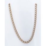 9CT GOLD CURB LINK CHAIN, 39.5cms long, 29.7gms Provenance: deceased estate Carmarthenshire,