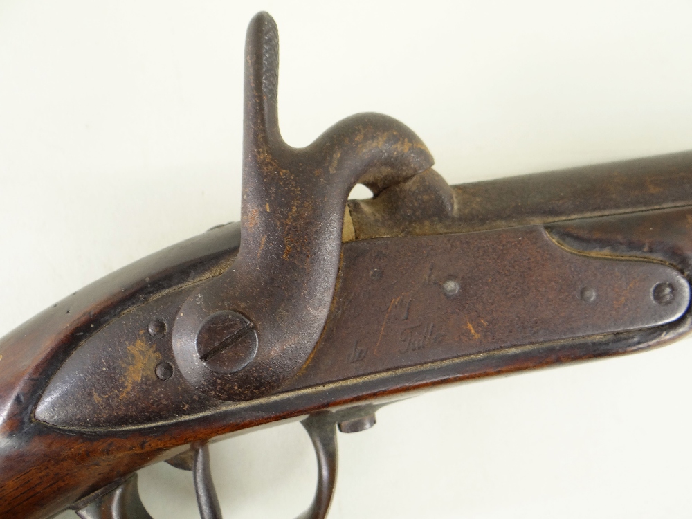 FRENCH MODEL 1822 TYPE PERCUSSION SERVICE PISTOL, 20cms sighted barrel, various stamps to the - Image 5 of 9