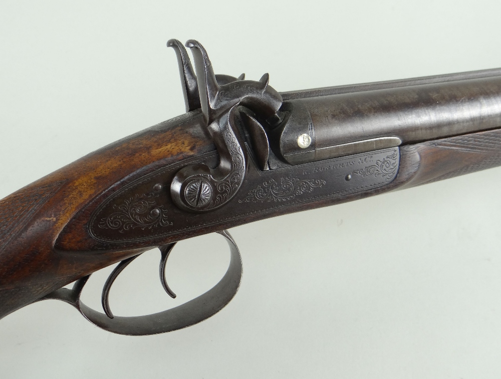 DOUBLE-BARELLED PERCUSSION SPORTING GUN, 18mm calibre, ramrod, mid-19th Century, by W. Roberts & Co, - Image 2 of 28