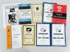 RUGBY UNION PROGRAMMES INVOLVING NEW ZEALAND (9) 1940s - 1960s