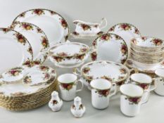 ROYAL ALBERT 'OLD COUNTRY ROSES' DINNER SERVICE FOR TWELVE, including 12 each of dinner plates,