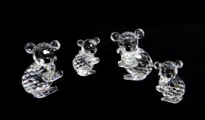 SWAROVSKI CRYSTAL 'ENDANGERED SPECIES' MODELS, comprising four koalas (4)