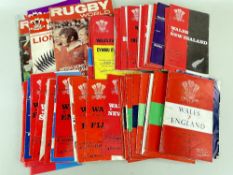 MAINLY WELSH INTERNATIONAL RUGBY PROGRAMMES 1955-1988