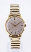 OMEGA GENEVE GOLD PLATED GENTLEMANS WRISTWATCH, ref. 131.019SP, 17-Jewel cal. 601 manual wind