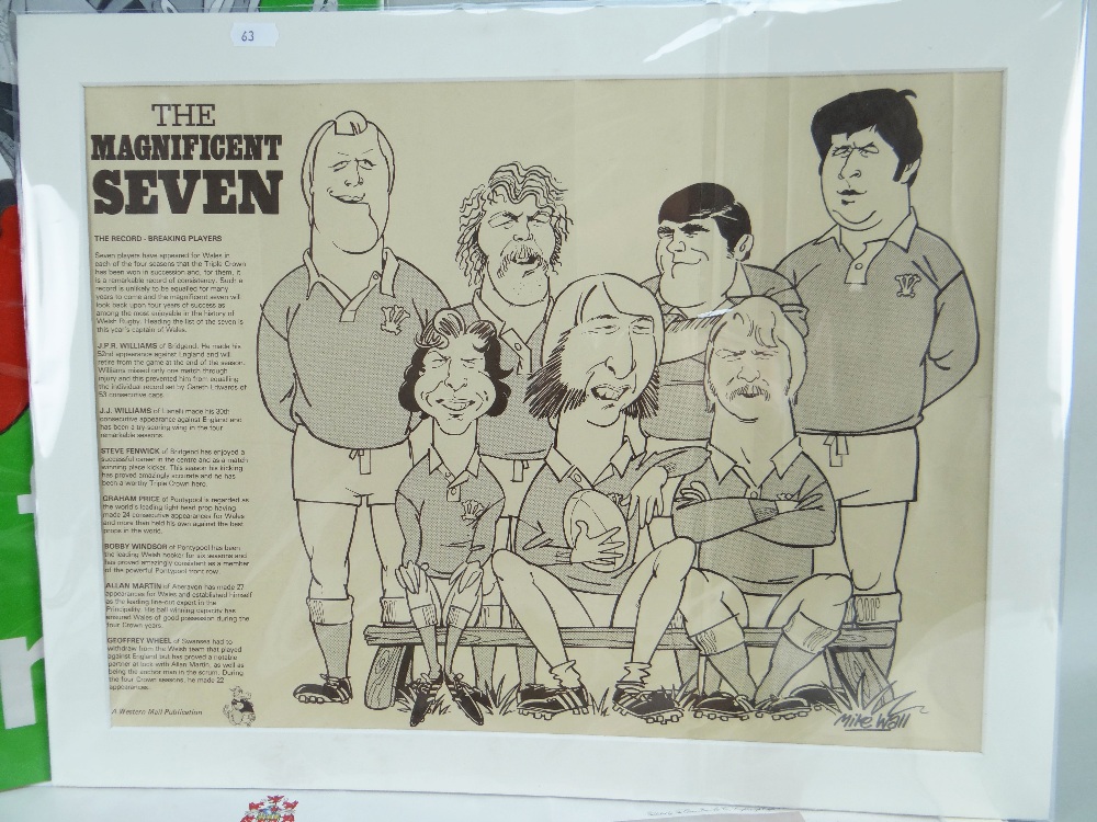 WESTERN MAIL & ALLAN FEARNLEY Welsh Rugby Union prints - Image 2 of 4