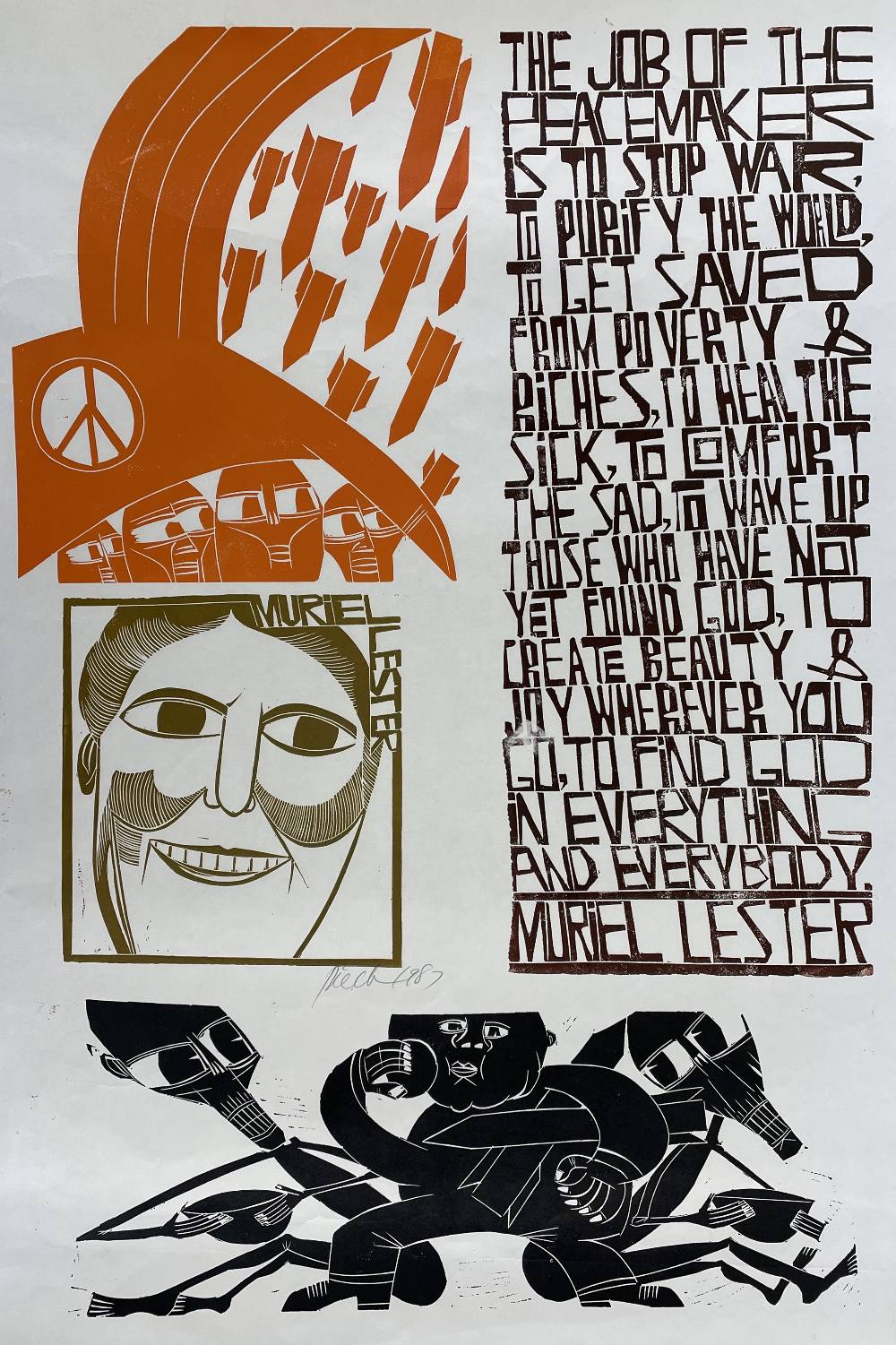 ‡ PAUL PETER PIECH four-colour lithograph