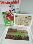 WESTERN MAIL & ALLAN FEARNLEY Welsh Rugby Union prints