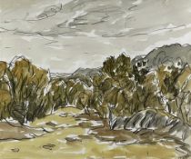 ‡ SIR KYFFIN WILLIAMS RA pencil and colourwash