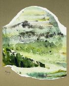 ‡ MEURIG JENKINS watercolour and collaged construction